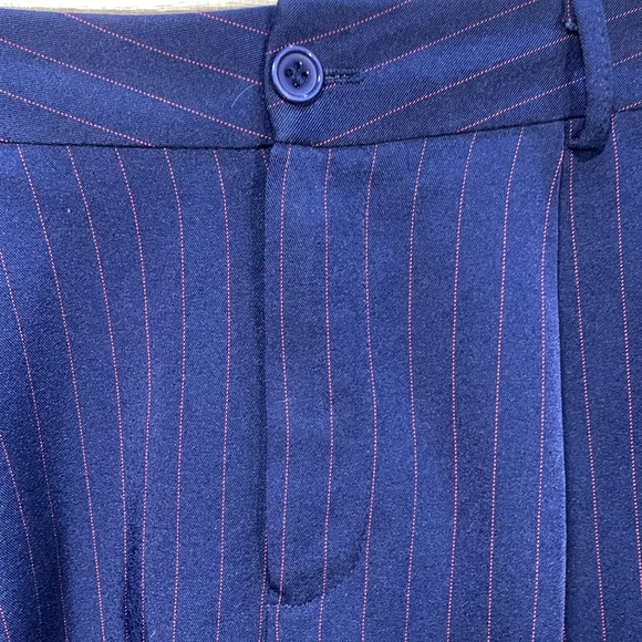 Forever 21 Blue Red Stripe Pants L - Picture 4 of 9